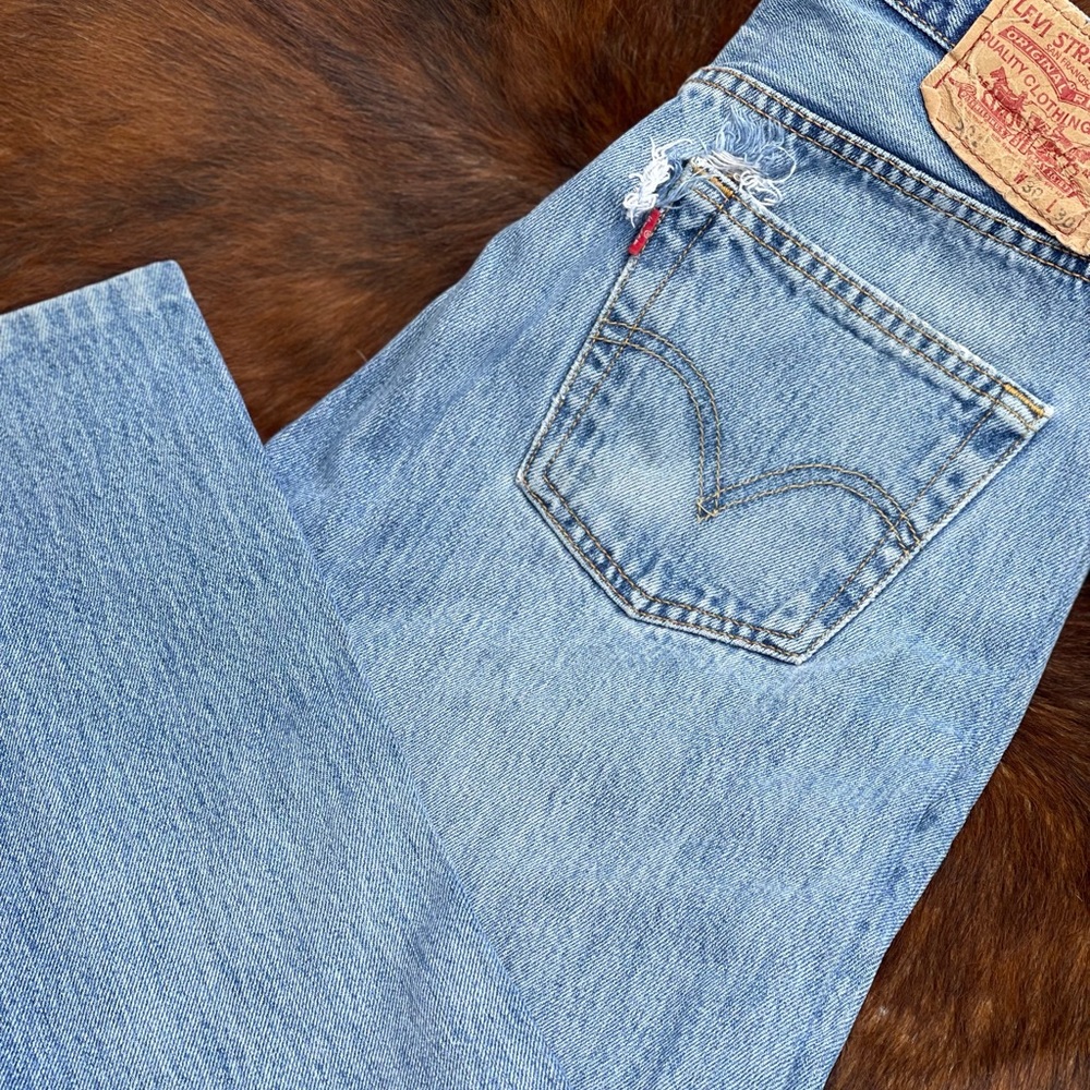 501 Levi’s jeans.  Waist 30”, Length 26”.